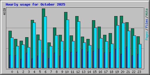 Hourly usage for October 2025
